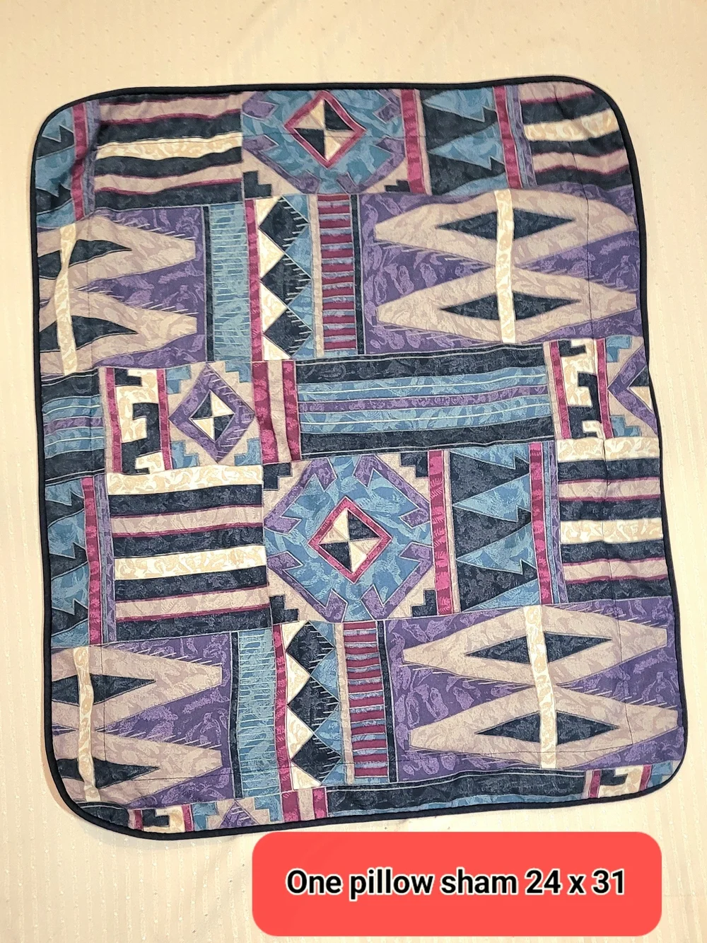Vintage 90s Springs Southwestern Twin Comforter Set Teal Purple Geometric Aztec
